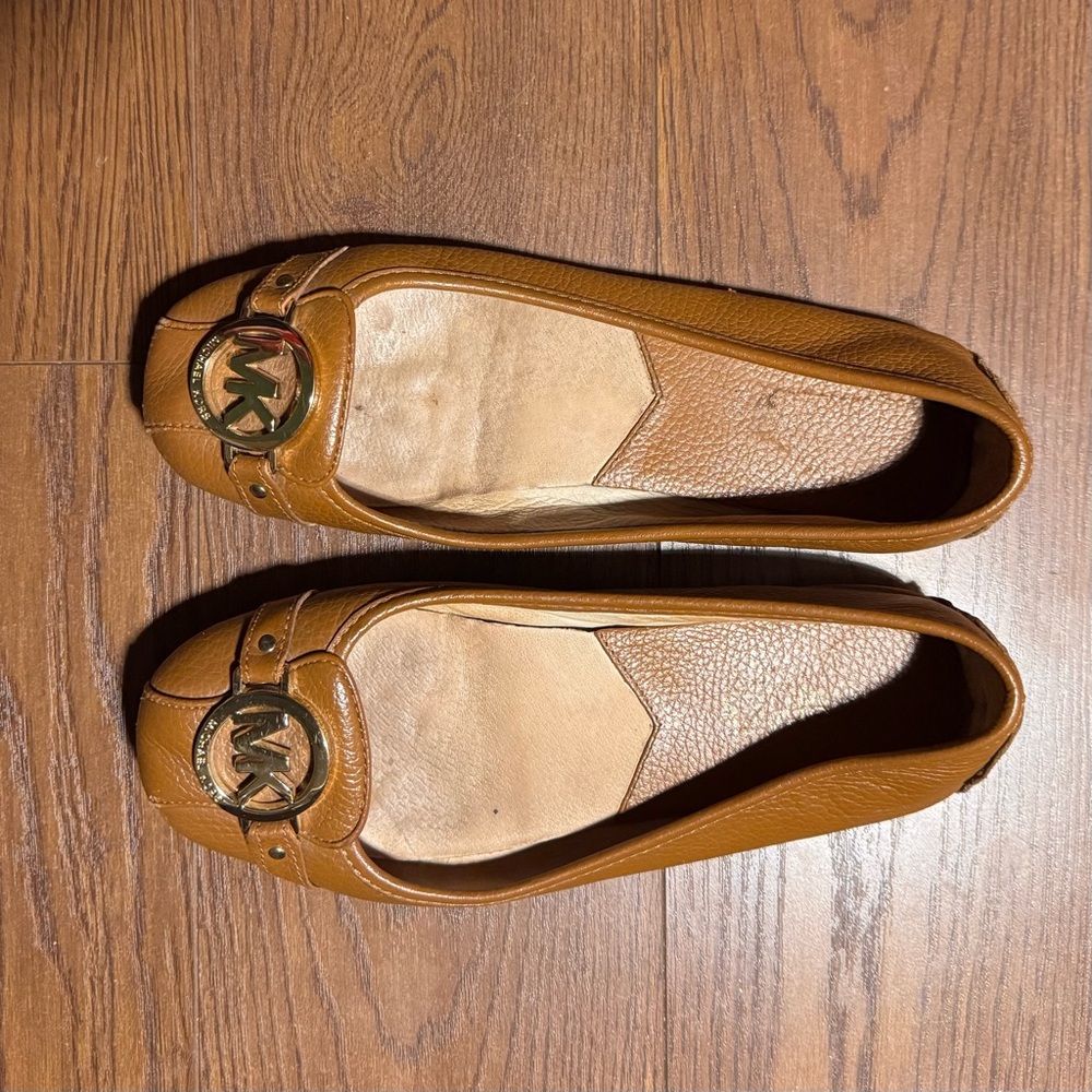 Michael Kors Women's Brown Loafers with Logo Accent